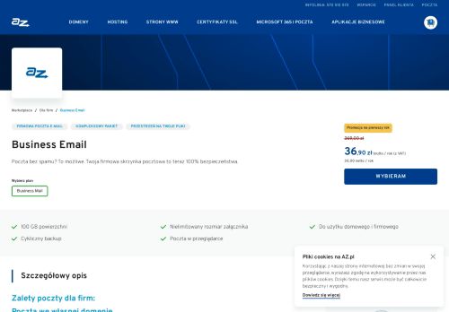 
                            3. Niezawodne skrzynki e-mail - AZ.pl