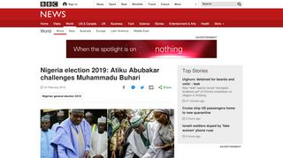 
                            12. Nigeria election 2019: Atiku Abubakar challenges Muhammadu ... - BBC