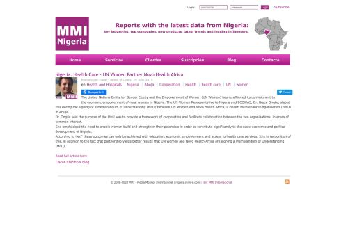 
                            13. Nigeria: Health Care - UN Women Partner Novo Health Africa | MMI ...