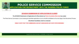 
                            5. Nigeria Police Force Recruitment