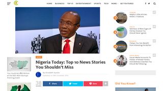 
                            5. Nigeria Today: Top 10 News Stories You Shouldn't Miss • Connect ...