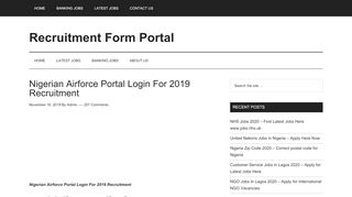 
                            5. Nigerian Airforce Portal Login For 2019 Recruitment | nafrecruitment ...