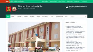 
                            13. Nigerian Army University Biu – Africa's First Green University