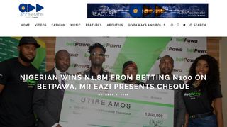 
                            10. Nigerian Wins N1.8M From Betting N100 On BETPAWA, Mr Eazi ...