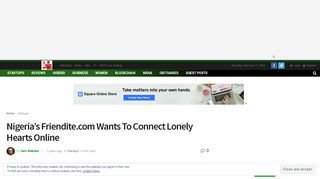 
                            10. Nigeria's Friendite.com Wants To Connect Lonely Hearts Online ...