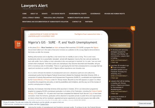 
                            11. Nigeria's GIS – SURE – P, and Youth Unemployment | Lawyers Alert