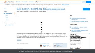 
                            8. Night Owl DVR-HDA10PB-162_RS admin password reset - Stack Overflow