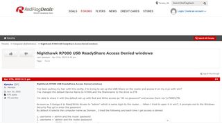 
                            10. Nighthawk R7000 USB ReadyShare Access Denied windows ...