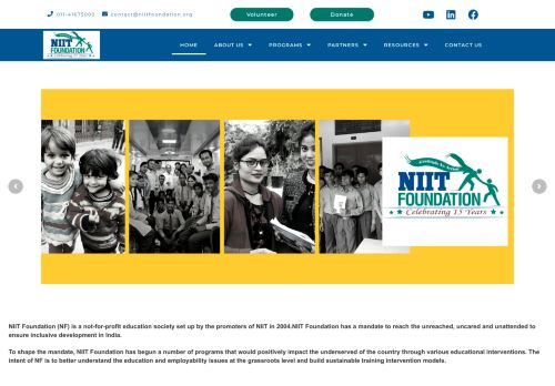 
                            4. NIIT FOUNDATION