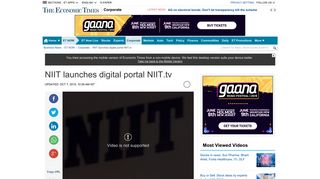 
                            8. NIIT launches digital portal NIIT.tv - The Economic Times Video | ET Now