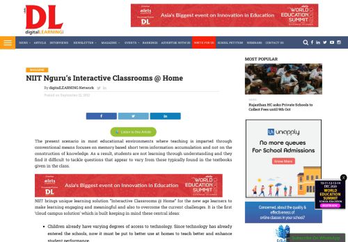 
                            4. NIIT Nguru's Interactive Classrooms @ Home