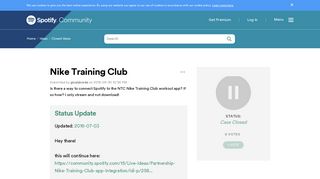 
                            12. Nike Training Club - The Spotify Community