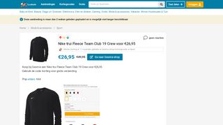 
                            13. Nike trui Fleece Team Club 19 Crew voor €26,95 - Spydeals