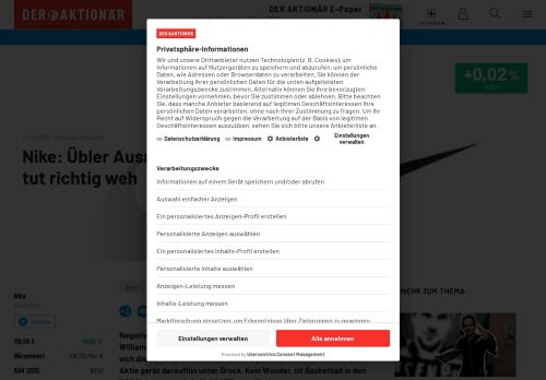 
                            13. Nike: Übler Ausrutscher - das tut richtig weh - Der Aktionär