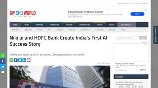 
                            12. Niki ai and HDFC Bank Create India s First AI Success Story - BW CIO