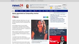 
                            7. Nikita appointed as CampusKey mentor | News24