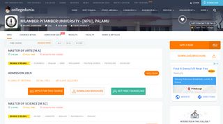 
                            11. Nilamber Pitamber University - [NPU], Palamu - Admissions, Contact ...