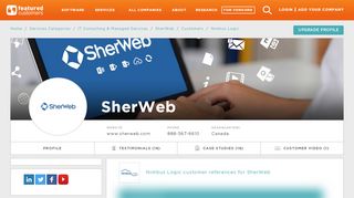 
                            13. Nimbus Logic customer references of SherWeb - ...