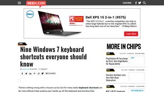 
                            11. Nine Windows 7 keyboard shortcuts everyone should know - Geek.com