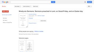 
                            12. Ninety-six Sermons: Sermons preached in Lent, on Good ...