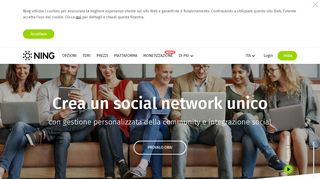 
                            3. NING: Creare un sito web social - Sito web costruttore gratis