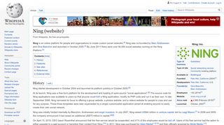 
                            8. Ning (website) - Wikipedia