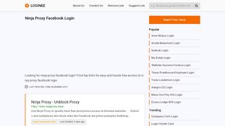 
                            4. Ninja Proxy Facebook Login