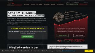 
                            1. NinjaCademy: System-Trading mit der NinjaTrader-Software - TraderFox