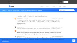 
                            5. Ninox Database - Thread / How do I add log-in security to a Ninox ...