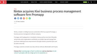
                            6. Nintex acquires Kiwi business process management software firm ...