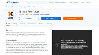 
                            8. Nintex Promapp Reviews and Pricing - 2019 - Capterra