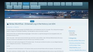 
                            9. Nintex Workflow - Enhanced Log in the History List UDA - Vadim ...