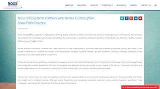 
                            7. Nintex Workflows, Nintex Form, Nintex Partner Portal - Nous Infosystems