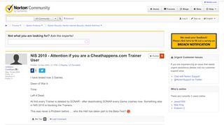 
                            9. NIS 2010 - Attention if you are a Cheathappens.com Trainer User ...