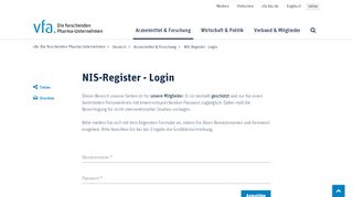 
                            3. NIS-Register - Login - VfA