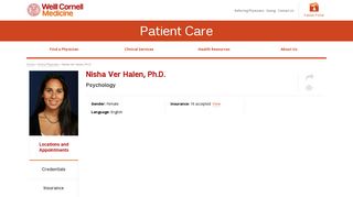 
                            12. Nisha Ver Halen, Ph.D. | Weill Cornell Medicine