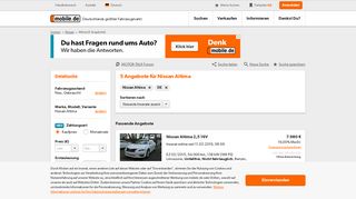 
                            1. Nissan Altima Angebote bei mobile.de kaufen