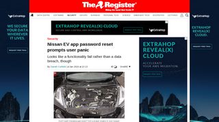 
                            10. Nissan EV app password reset prompts user panic • The Register