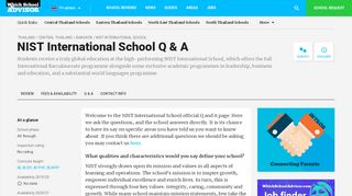 
                            6. NIST International School Q & A - WhichSchoolAdvisor