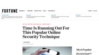 
                            13. NIST Prepares to Phase Out SMS-Based Login Security Codes | Fortune