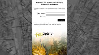 
                            2. nisXplorer Login Seite - EBL (Genossenschaft Elektra Baselland)