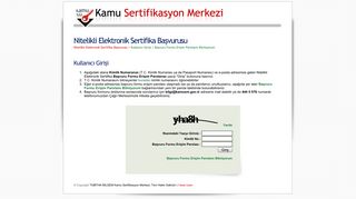 
                            1. Nitelikli Elektronik Sertifika Başvuru Formu - Kamu SM