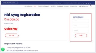 
                            7. Niti Ayog Registration - Registration Seva