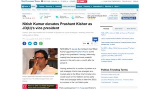 
                            11. Nitish Kumar elevates Prashant Kishor as JD(U)'s vice president - The ...