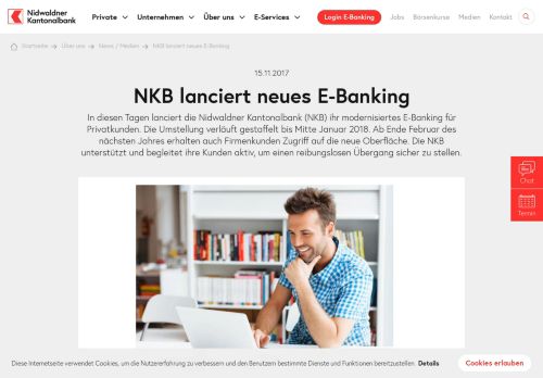 
                            5. NKB lanciert neues E-Banking | NKB - Nidwaldner Kantonalbank