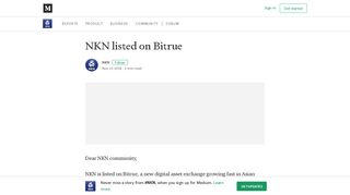 
                            12. NKN listed on Bitrue – #NKN – Medium