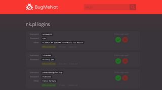 
                            8. nk.pl passwords - BugMeNot