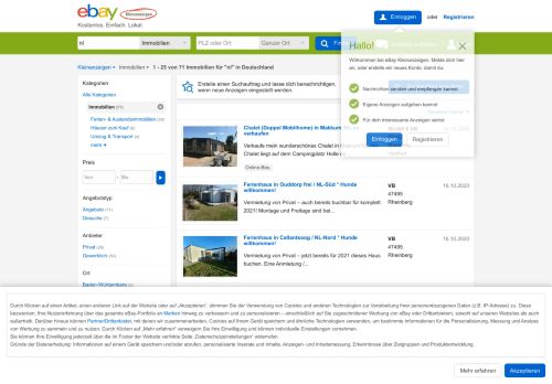 
                            13. Nl, Kleinanzeigen für Immobilien | eBay Kleinanzeigen