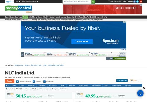 
                            4. NLC India Ltd. Stock Price, Share Price, Live BSE/NSE, NLC India Ltd ...