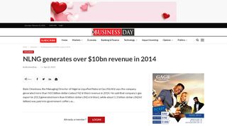 
                            3. NLNG generates over $10bn revenue in 2014 | Businessday NG